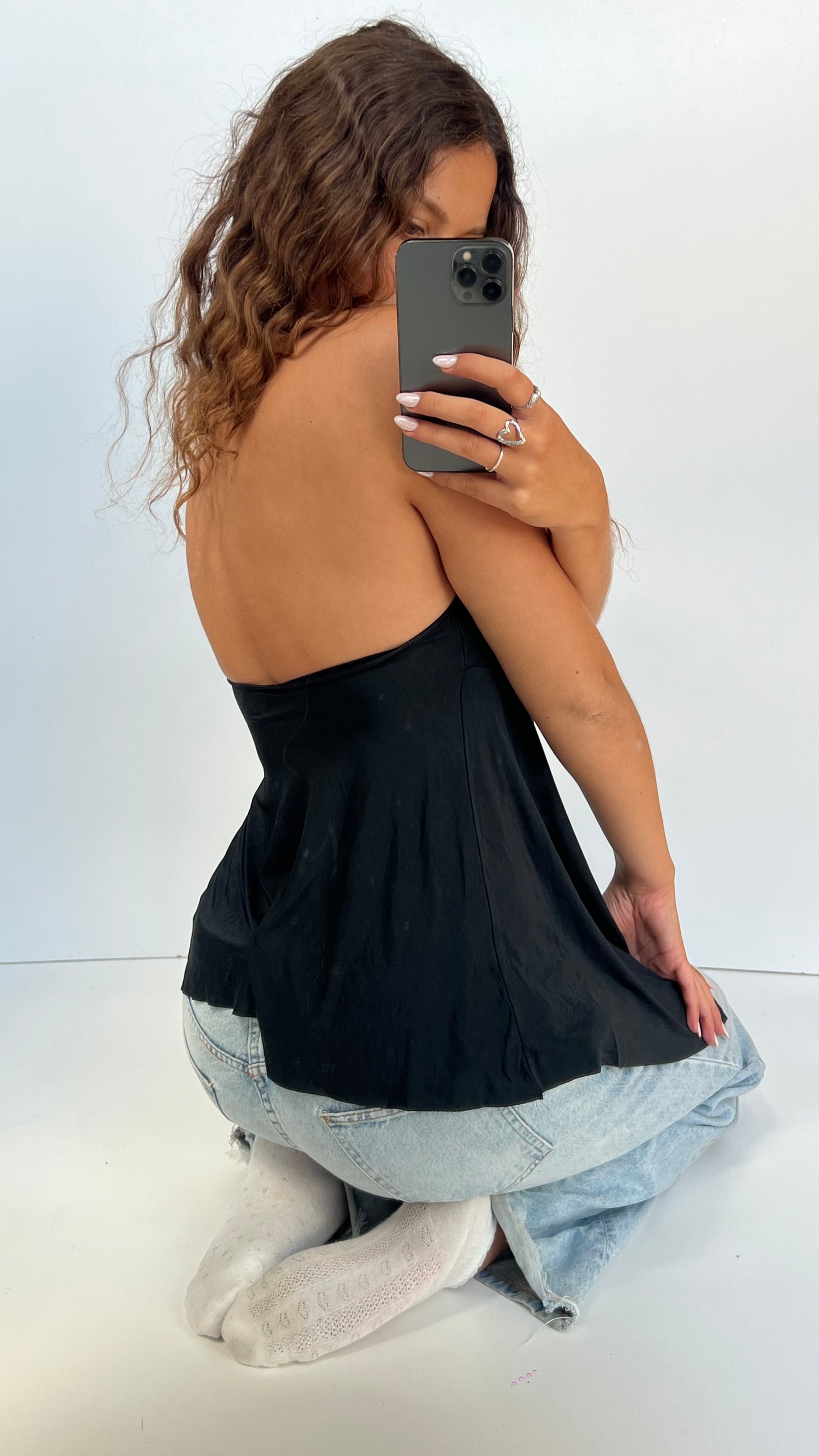00s black babydoll cami- size XS