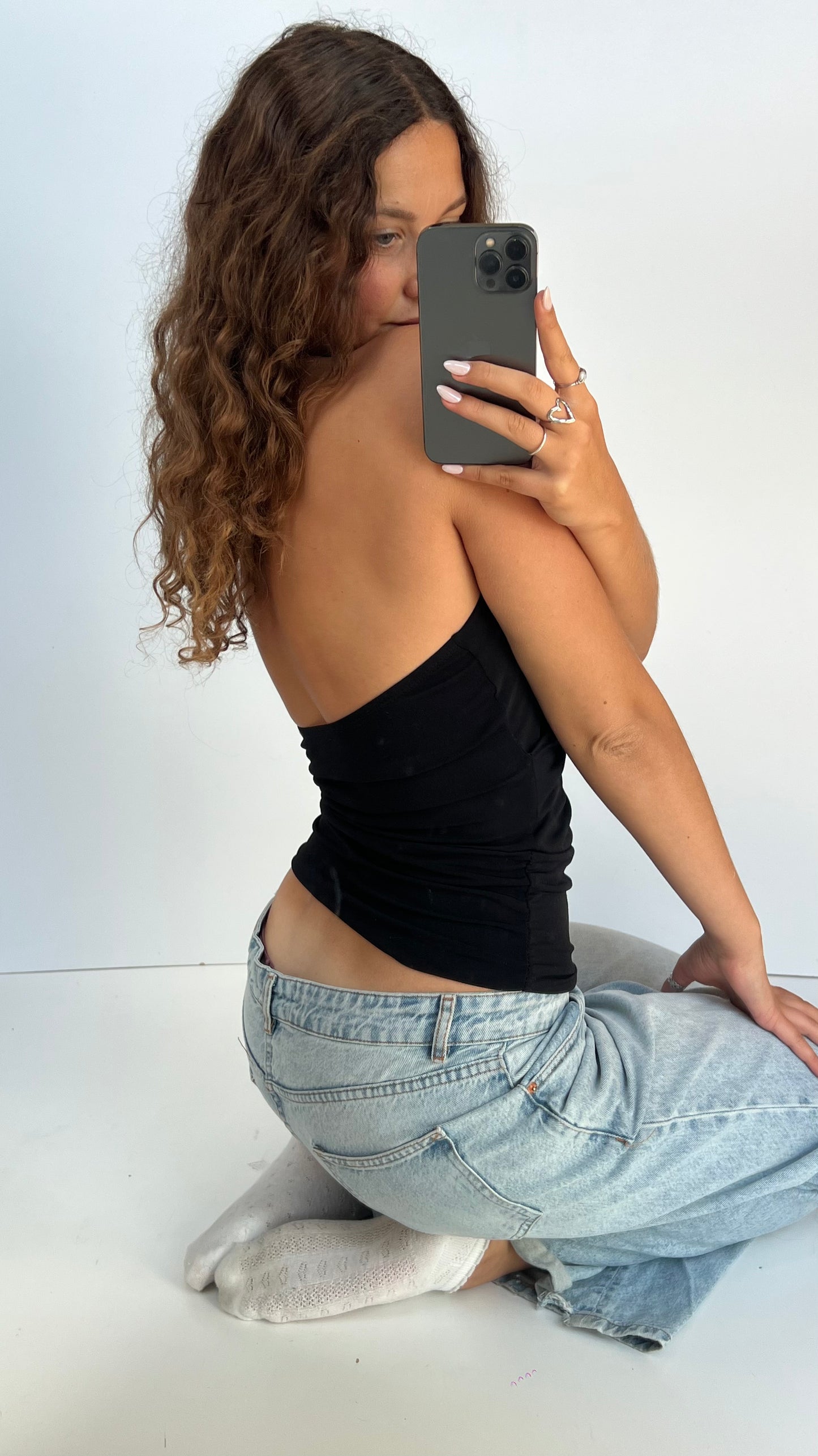 00s black cowl cami- size S