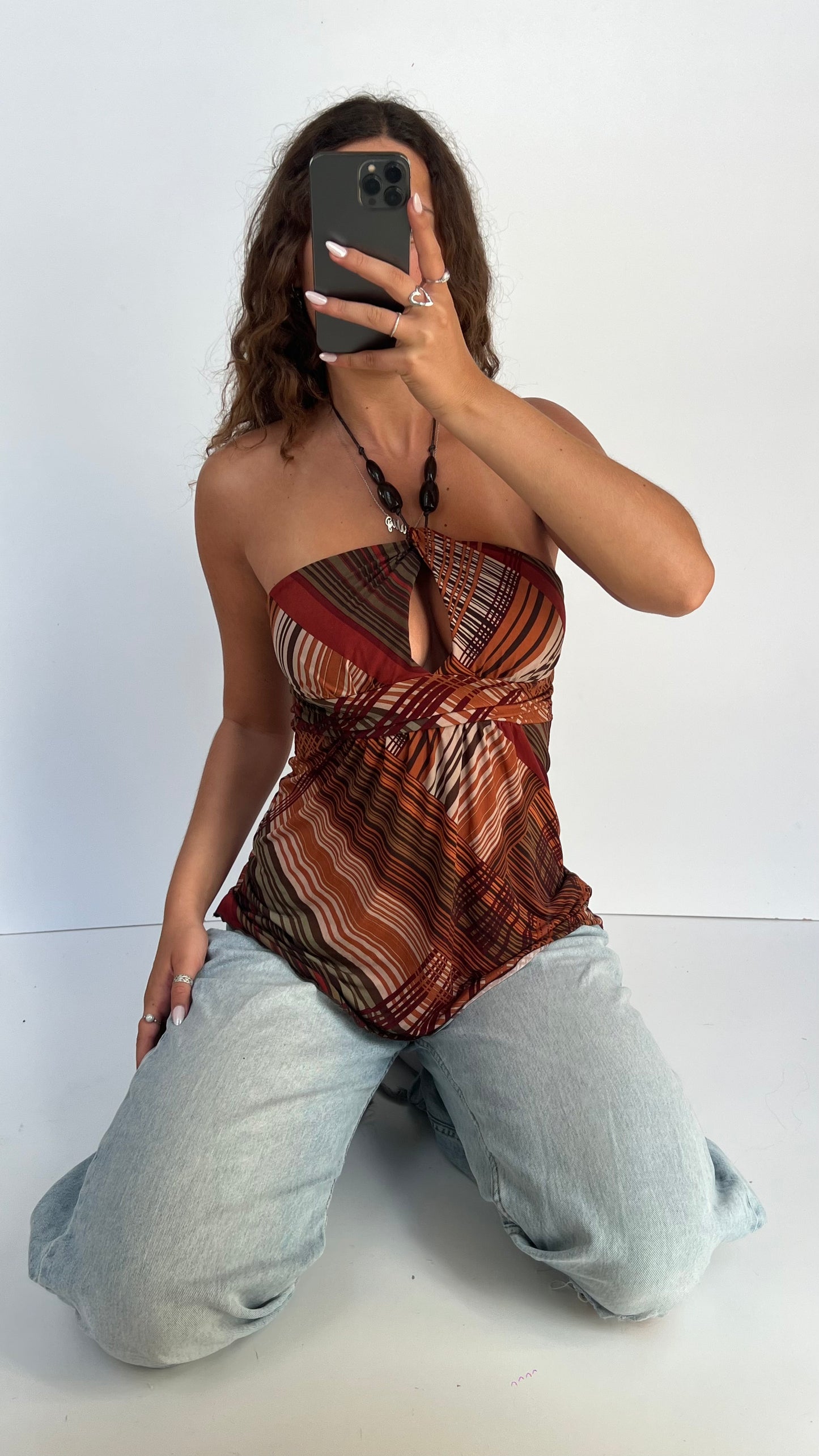 00s orange keyhole cami- size S