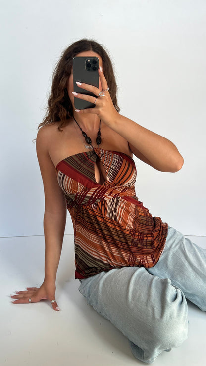 00s orange keyhole cami- size S