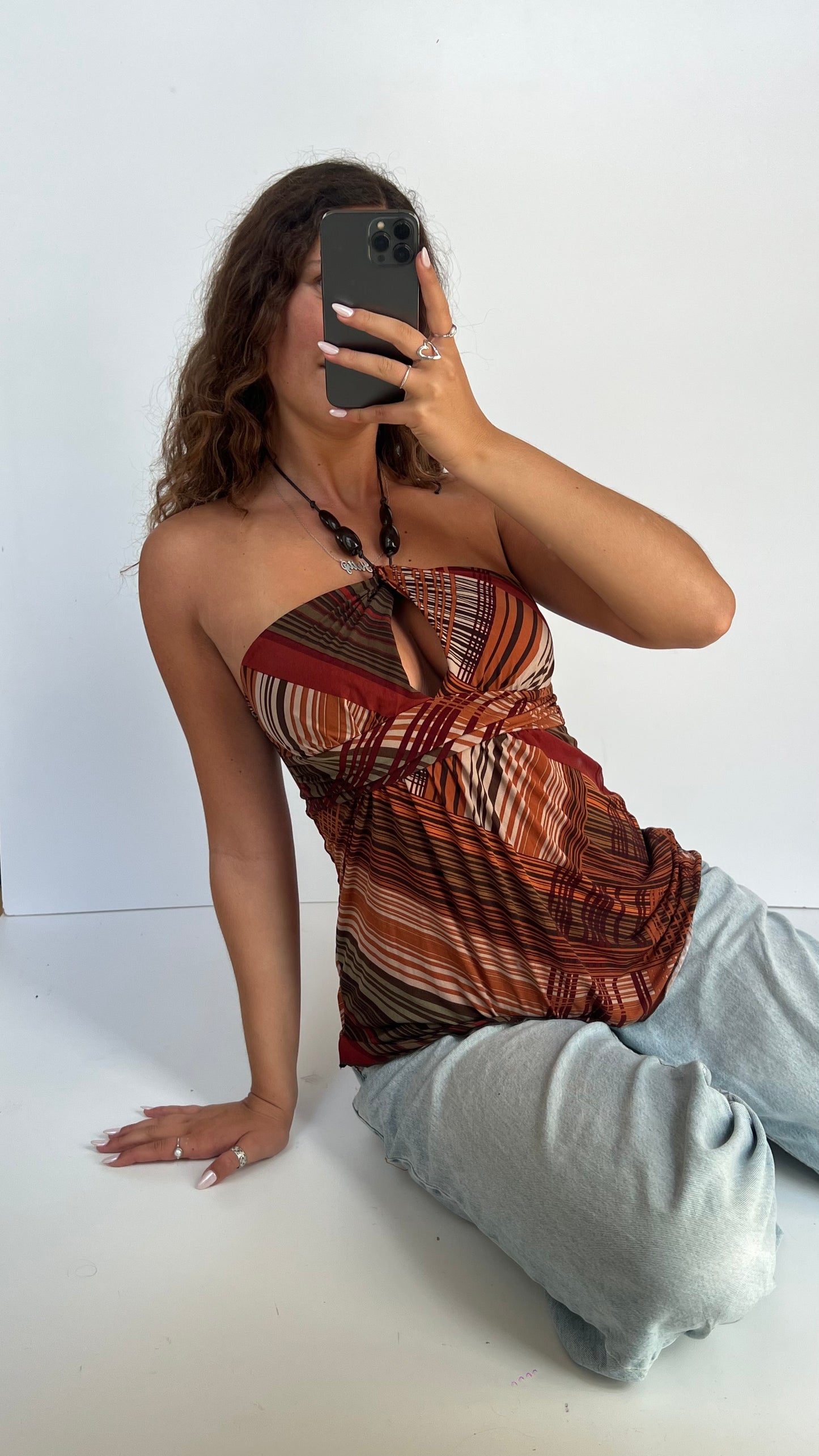 00s orange keyhole cami- size S
