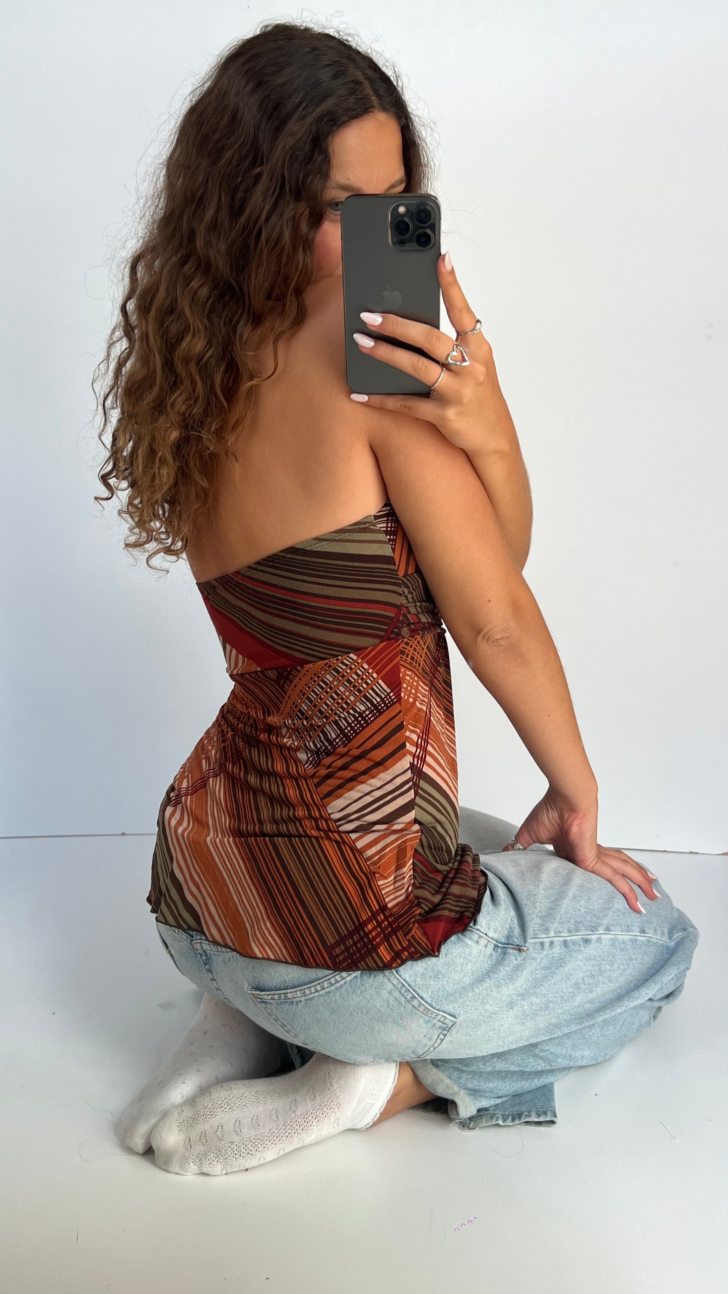 00s orange keyhole cami- size S