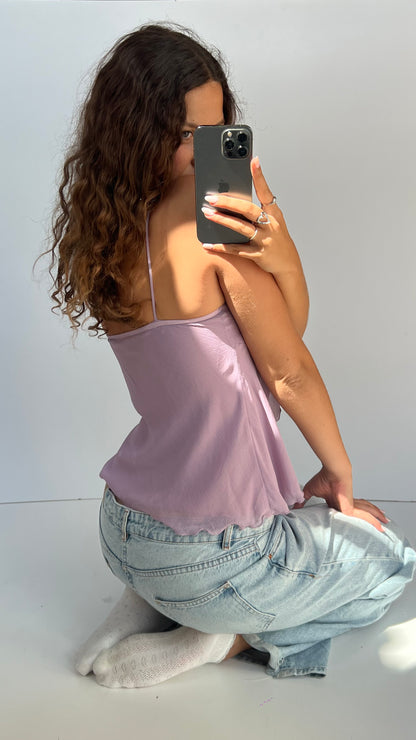 00s lilac mesh cami- size L