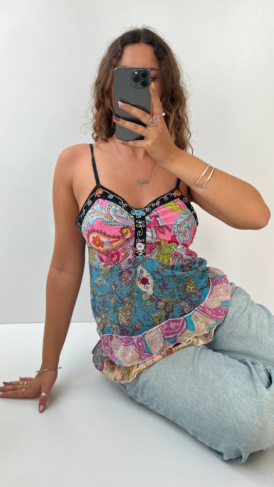 00s patterned babydoll cami- size M