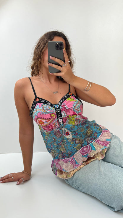 00s patterned babydoll cami- size M