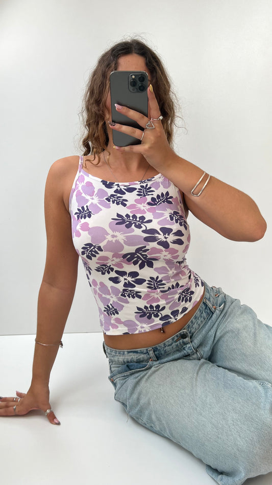 00s purple hibiscus cami- size S