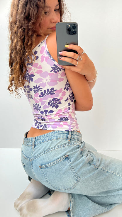 00s purple hibiscus cami- size S