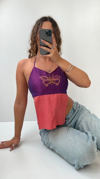 00s backless butterfly cami- size M