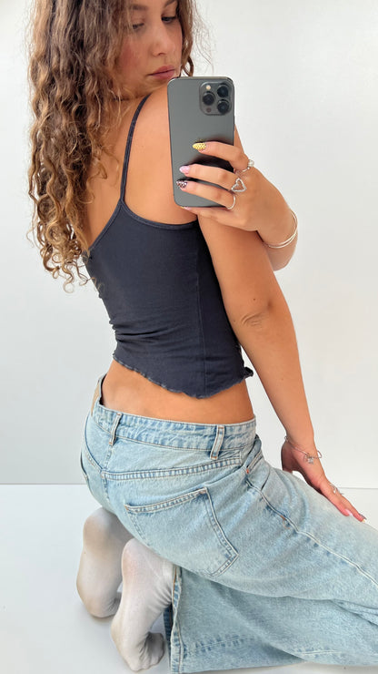 00s grey butterfly mesh cami- size S/M