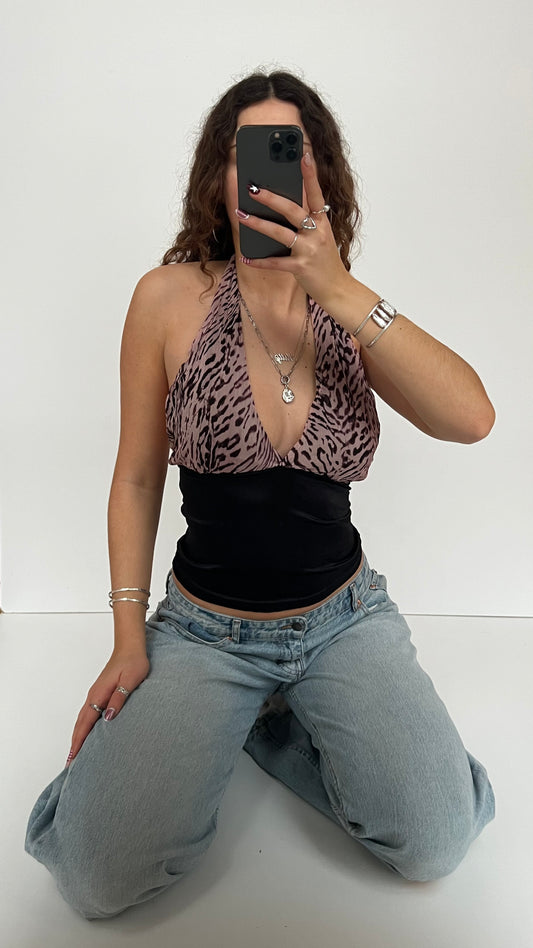 00s black satin cami- size S