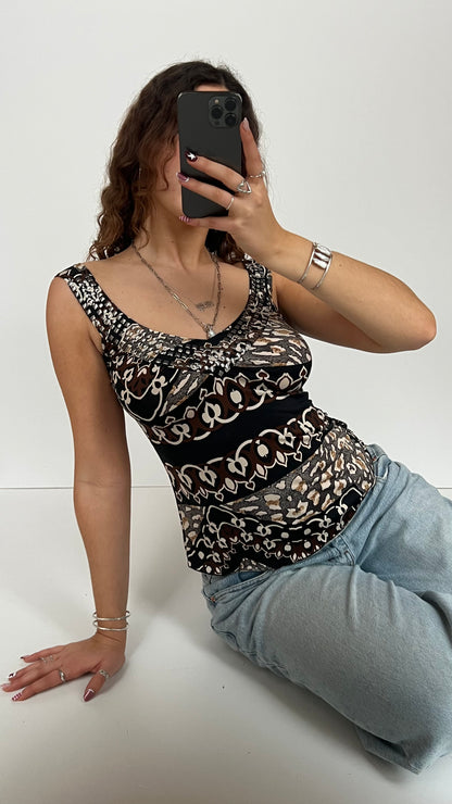 00s black brown cami- size M