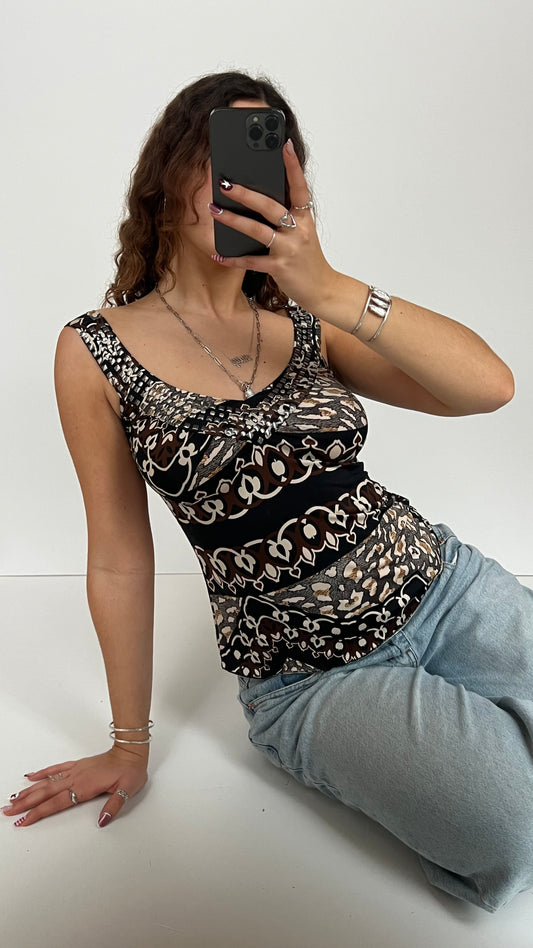 00s black brown cami- size M