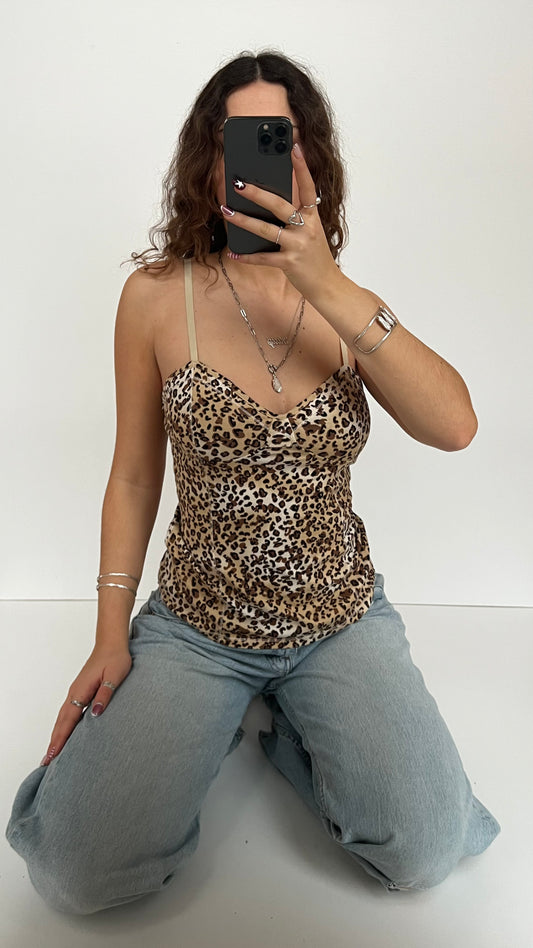 00s leopard print cami- size L
