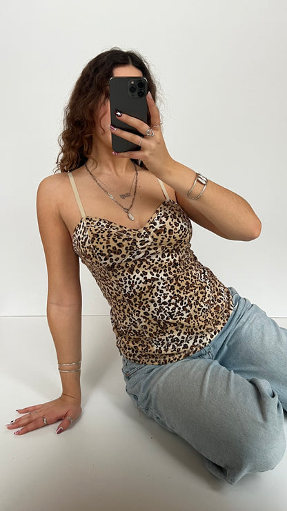 00s leopard print cami- size L
