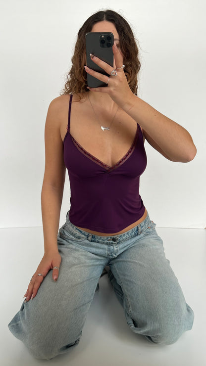 00s purple lace cami- size S