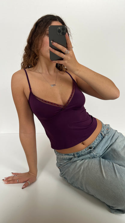 00s purple lace cami- size S