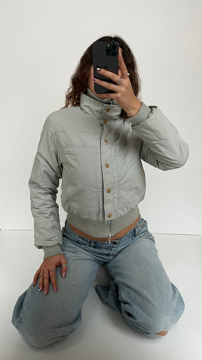 00s grey puffer jacket- size L