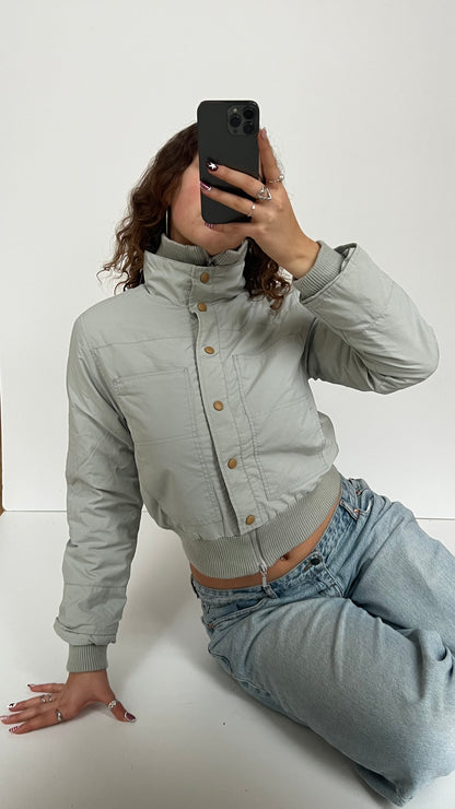 00s grey puffer jacket- size L