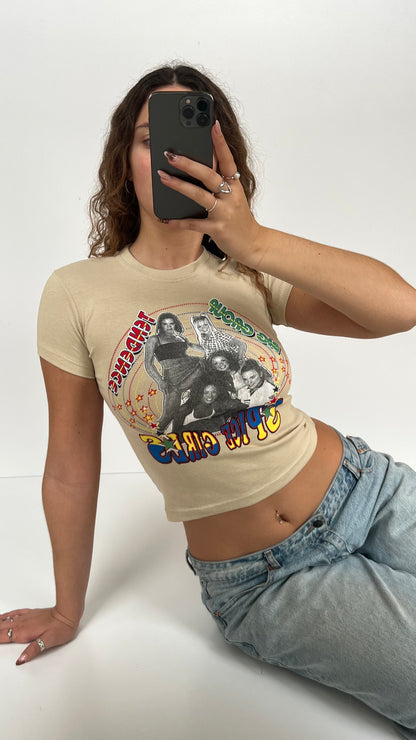 00s beige Spice Girls baby tee- size S