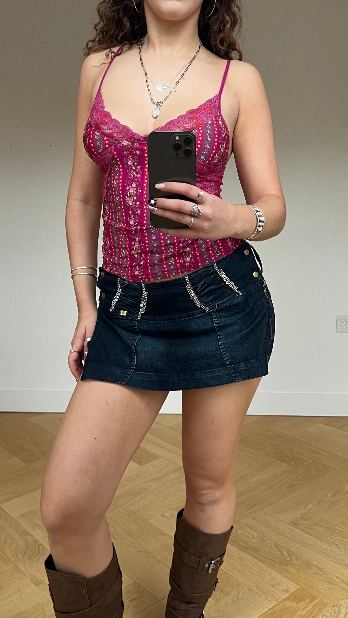 00s denim shorts / skirt 2 in 1- size M