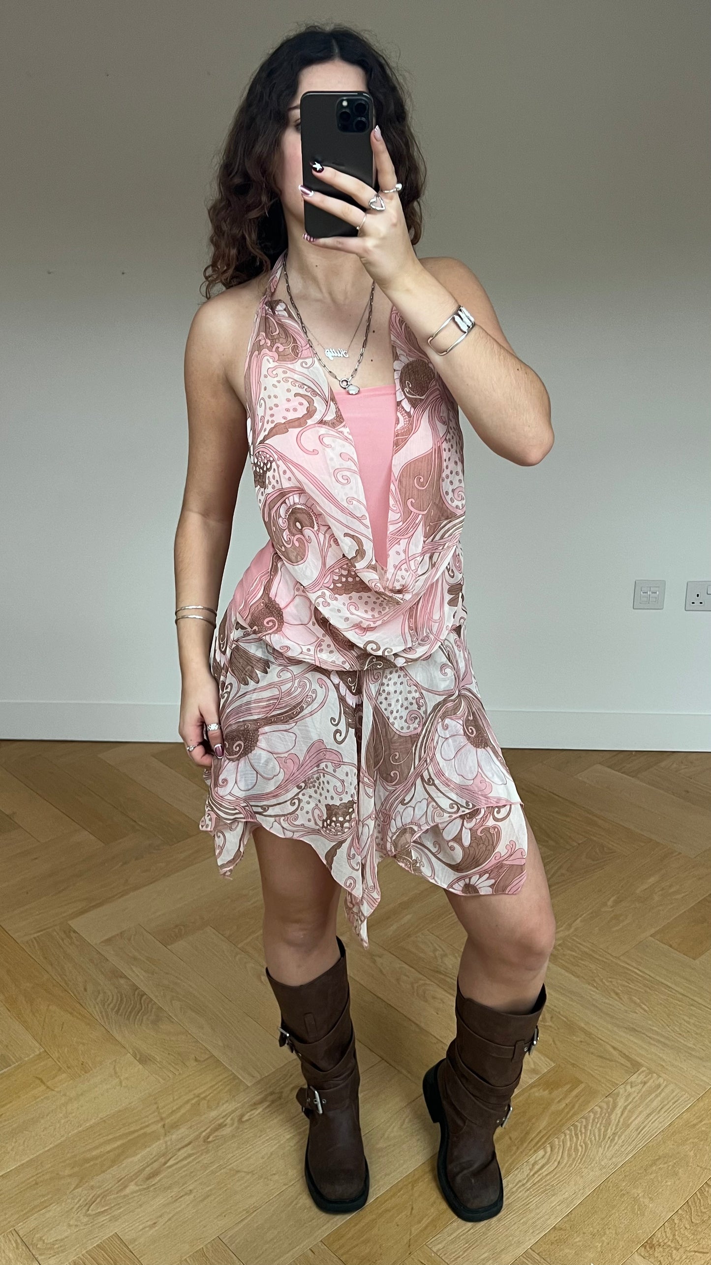 00s pink mesh fairy dress- size M