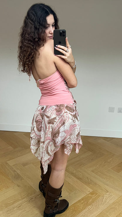 00s pink mesh fairy dress- size M