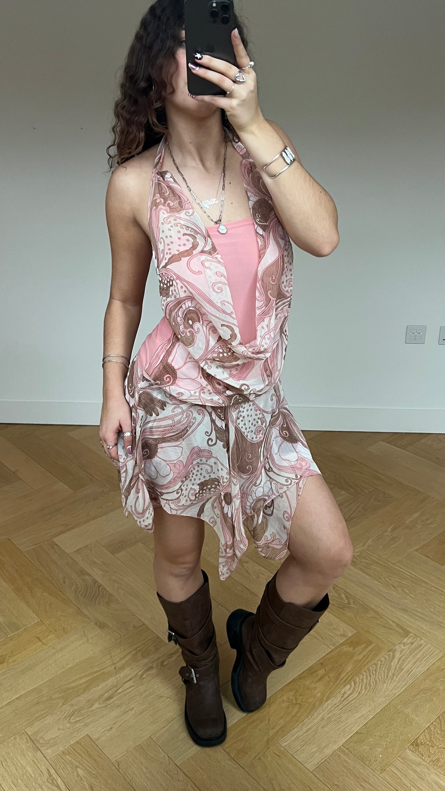 00s pink mesh fairy dress- size M