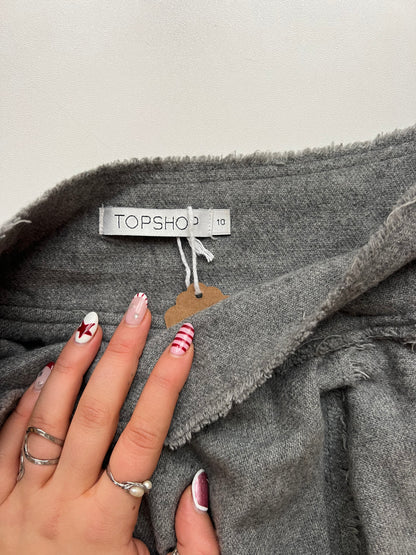 00s grey asymmetric skirt- size S