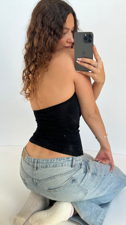 00s black cowl neck cami- size S