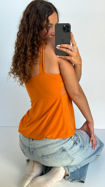 00s orange diamanté cami- size L