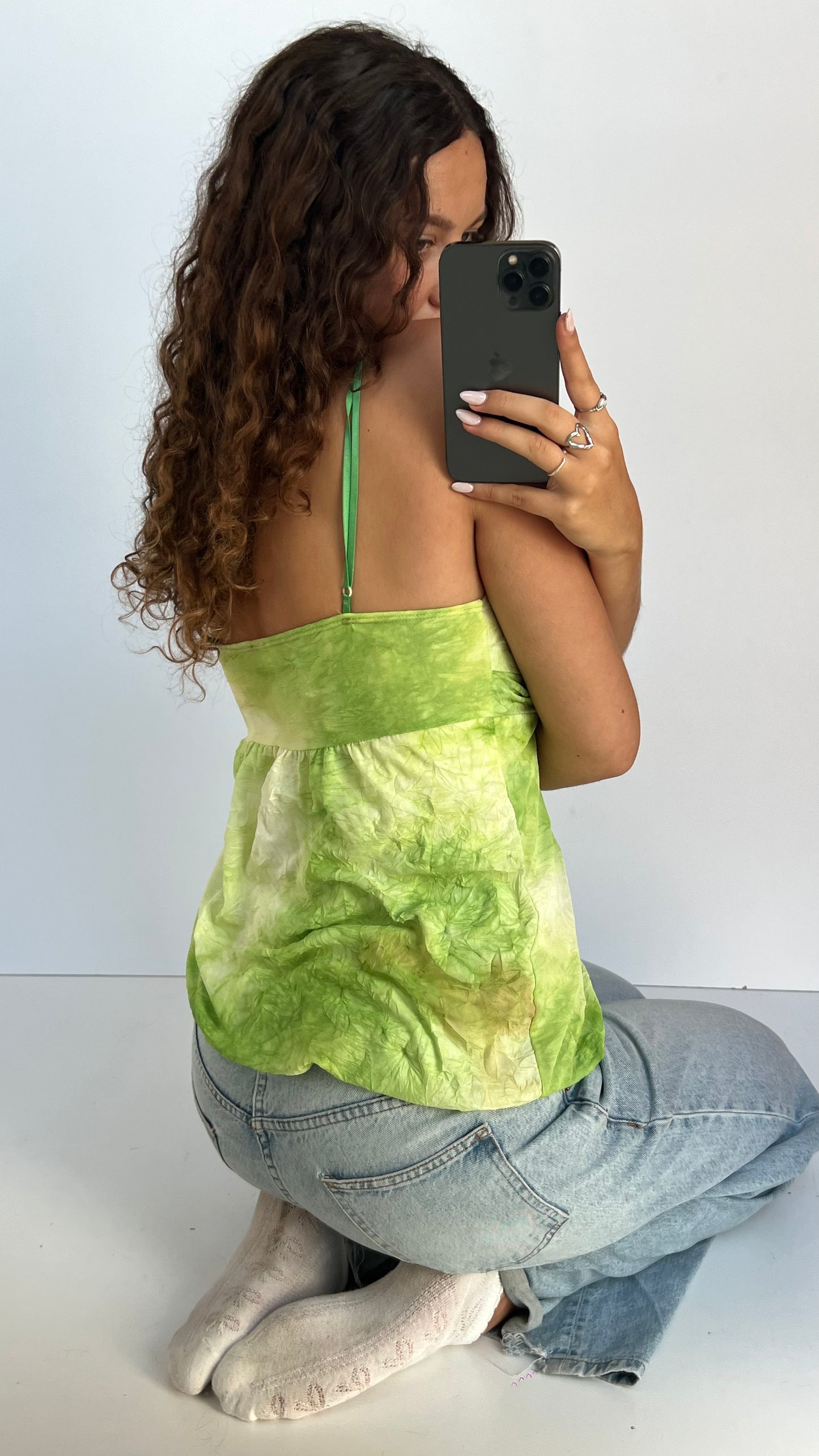 00s green babydoll cami- size M