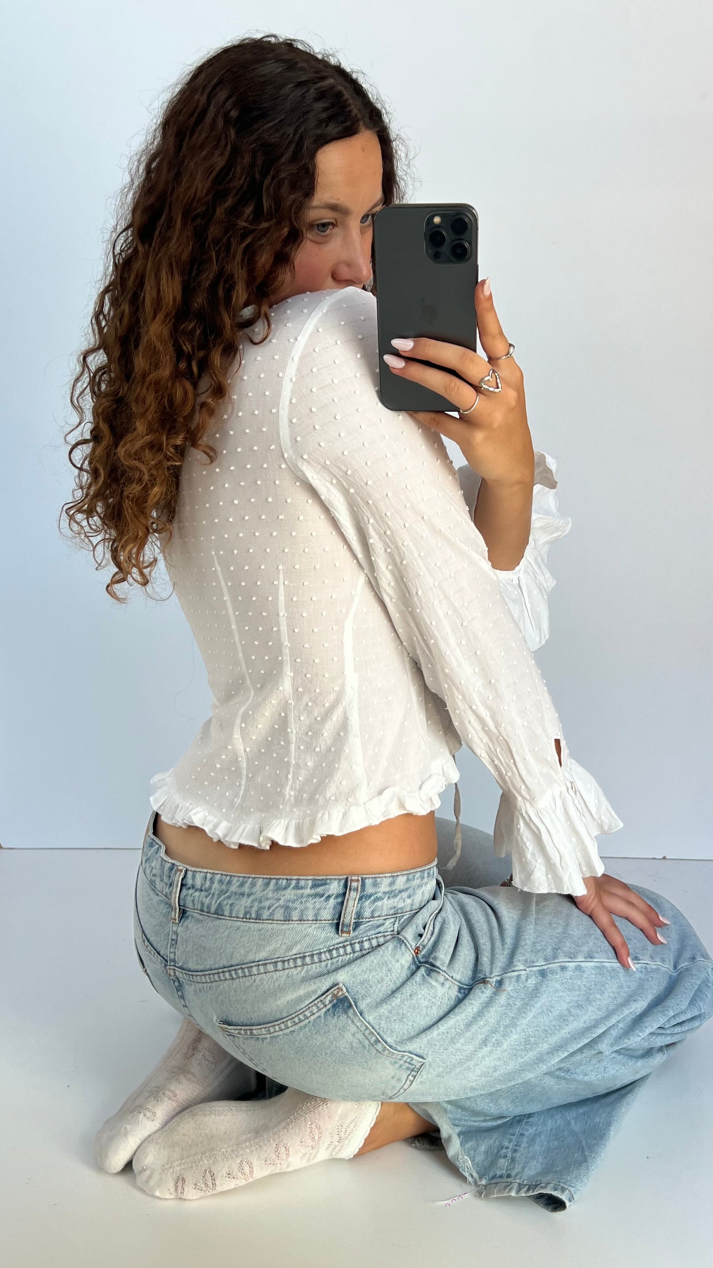 00s white cotton shirt- size M