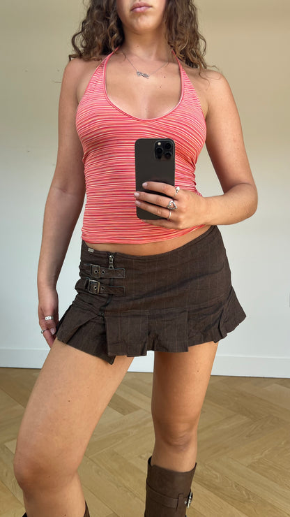 00s Guess brown mini skirt- size M