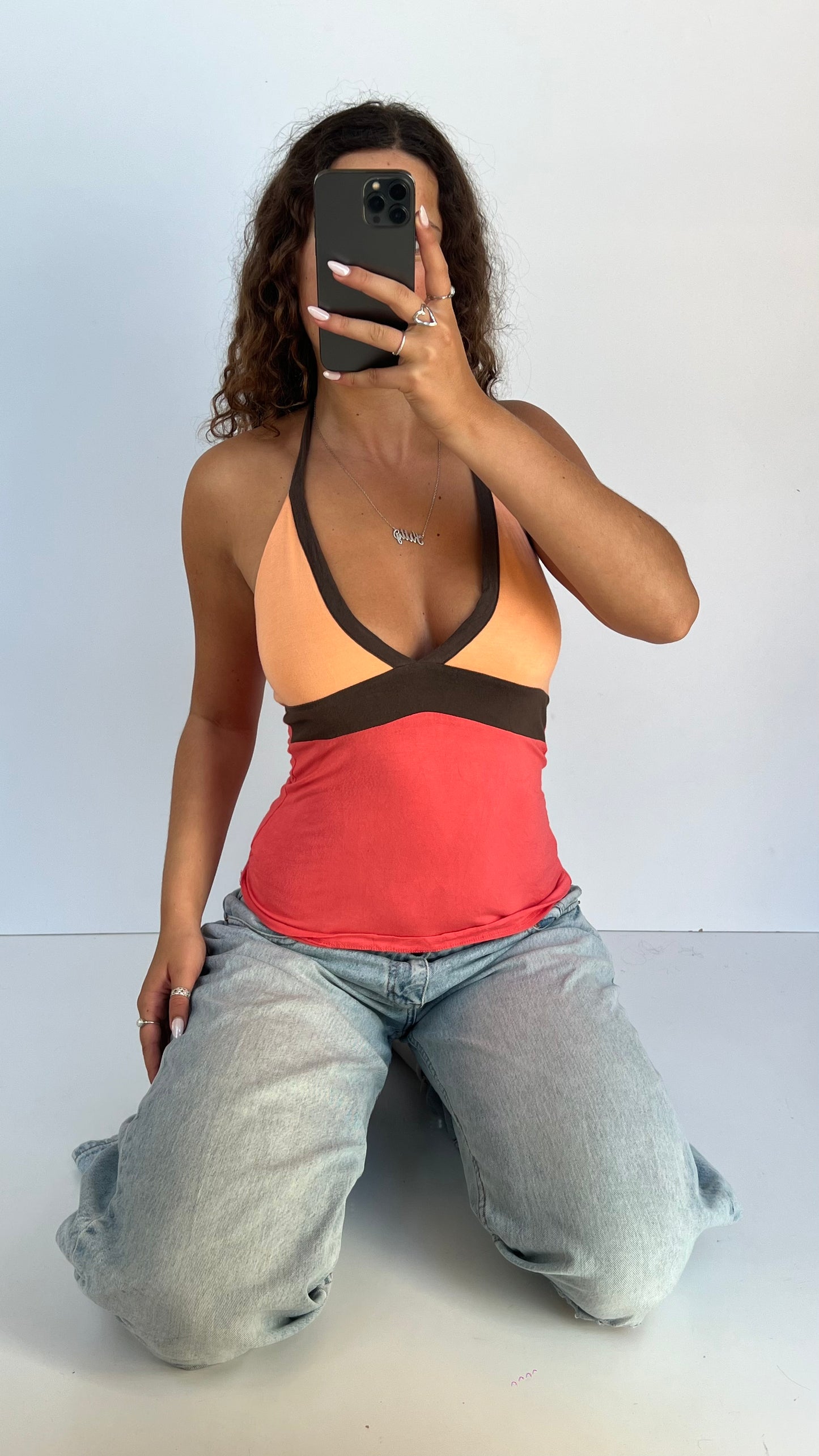 00s orange coral cami- size S