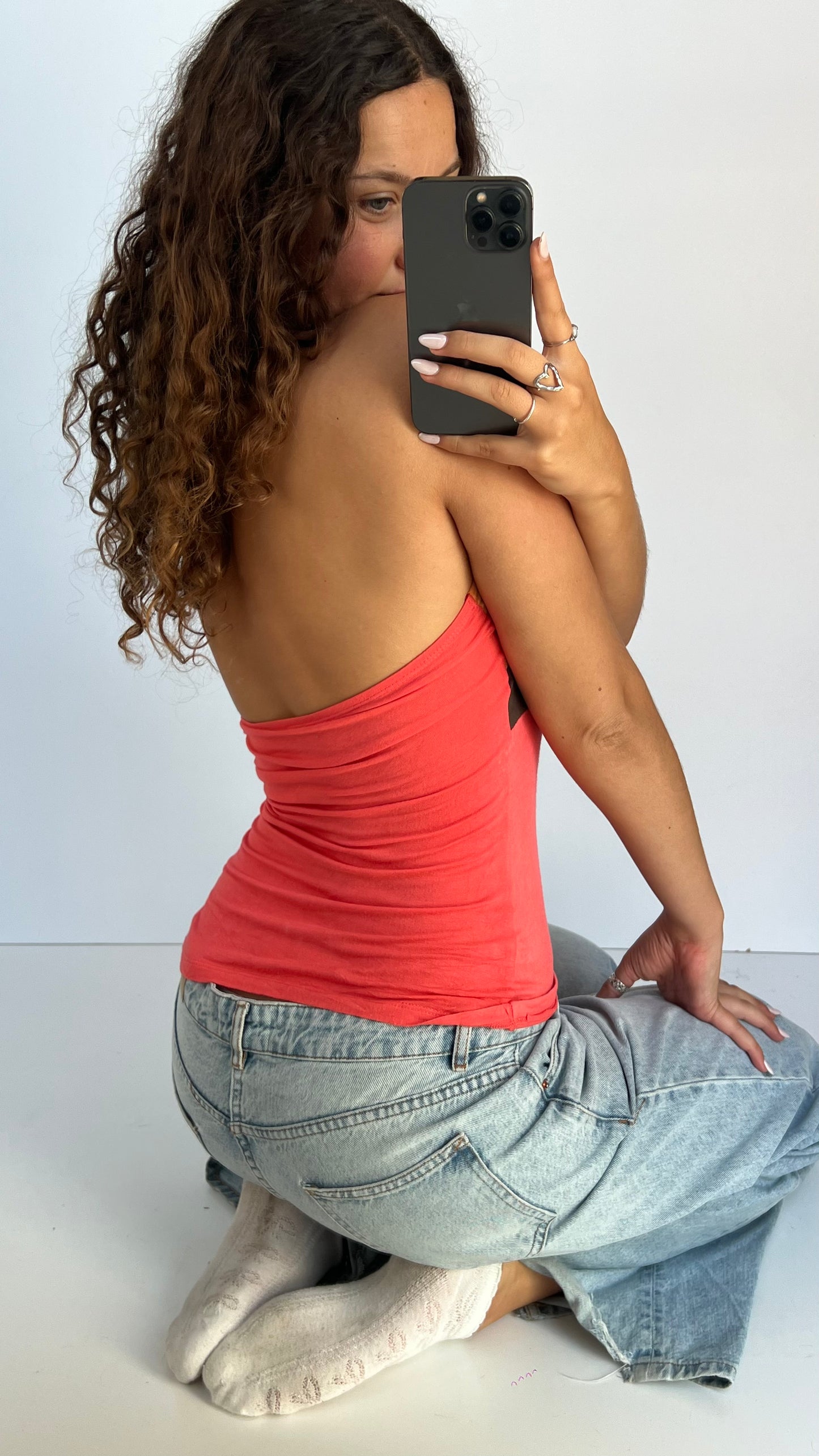 00s orange coral cami- size S