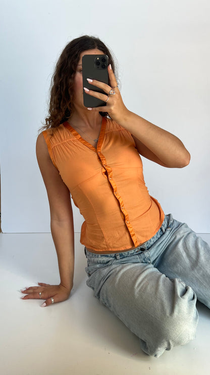 00s orange tank top- size S