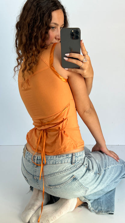 00s orange tank top- size S