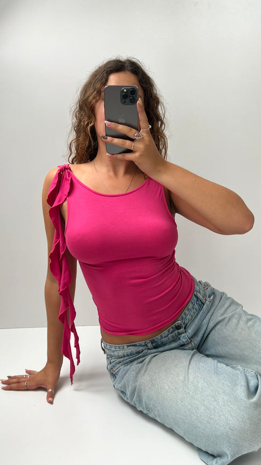 00s pink tank top- size S