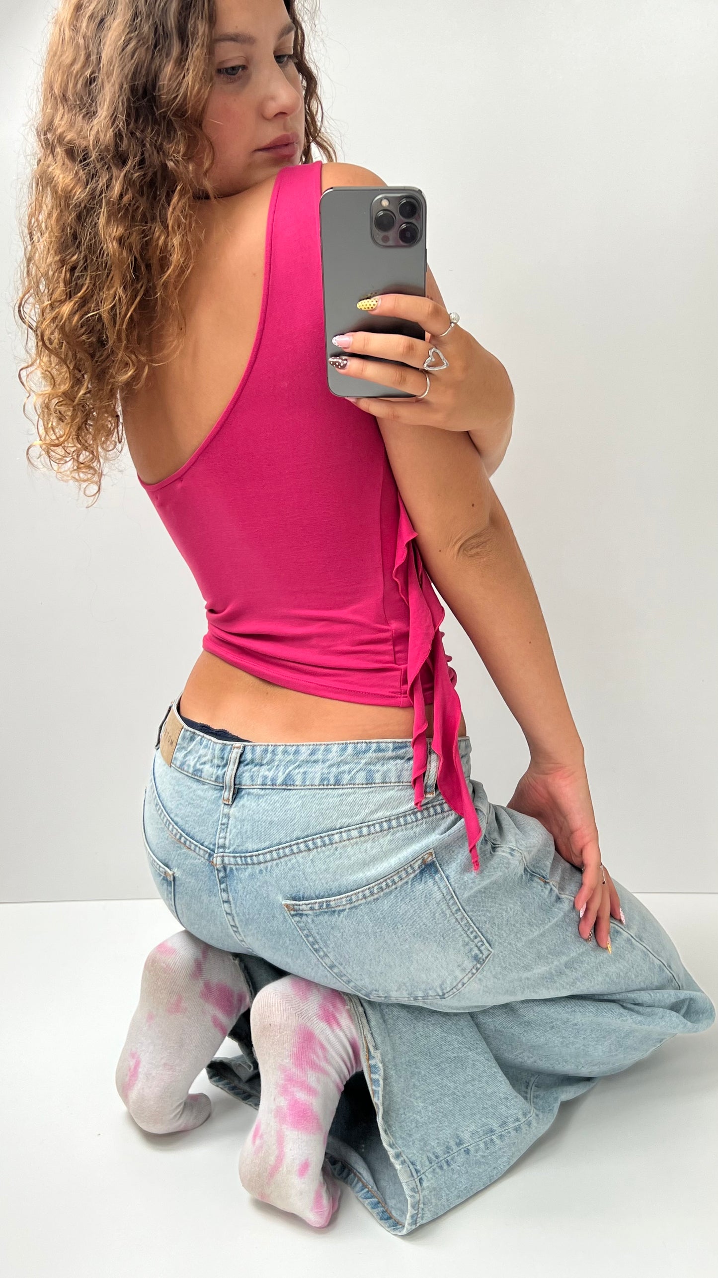 00s pink tank top- size S