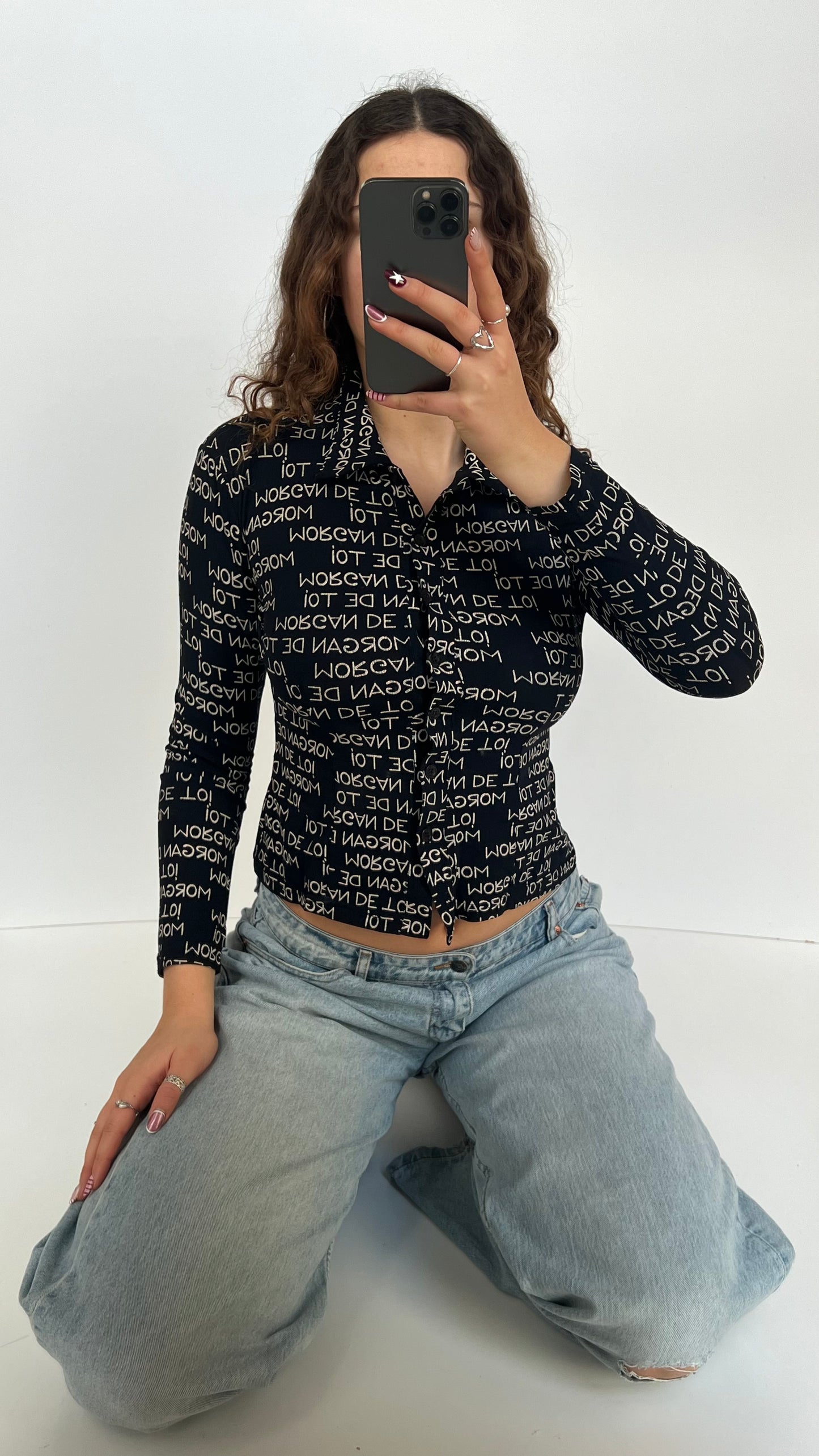 00s black Morgan shirt- size M