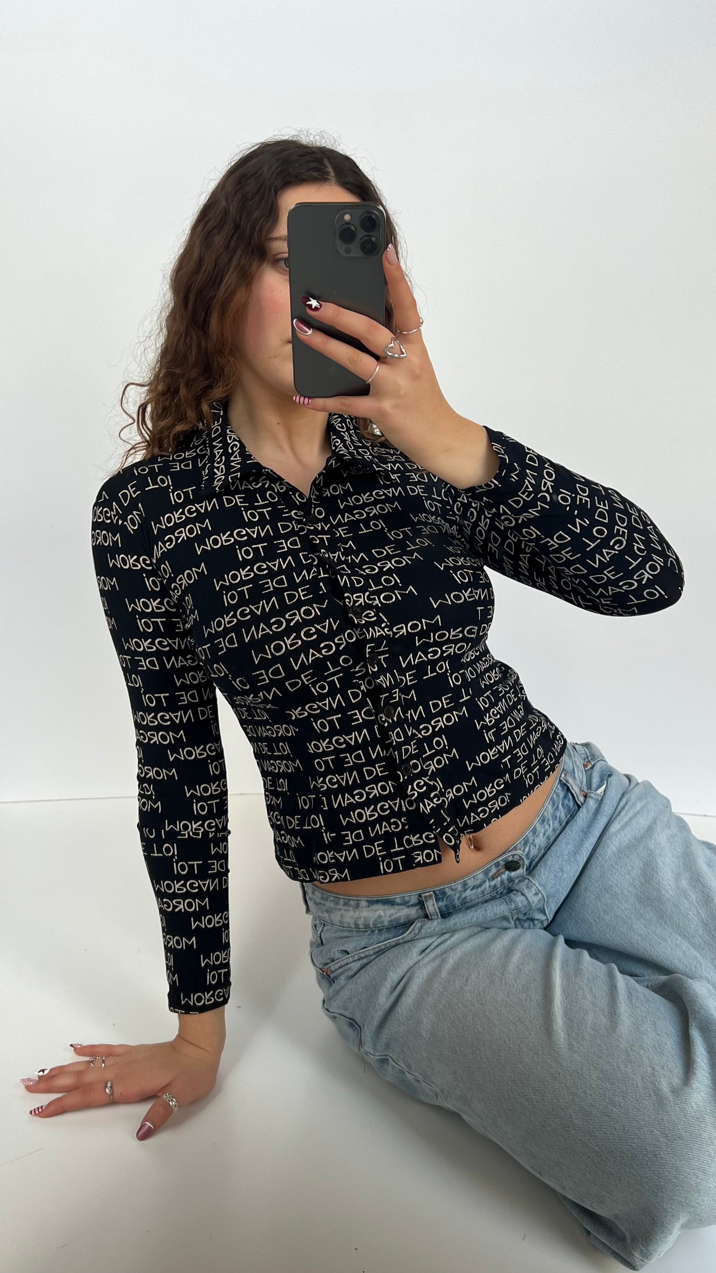 00s black Morgan shirt- size M
