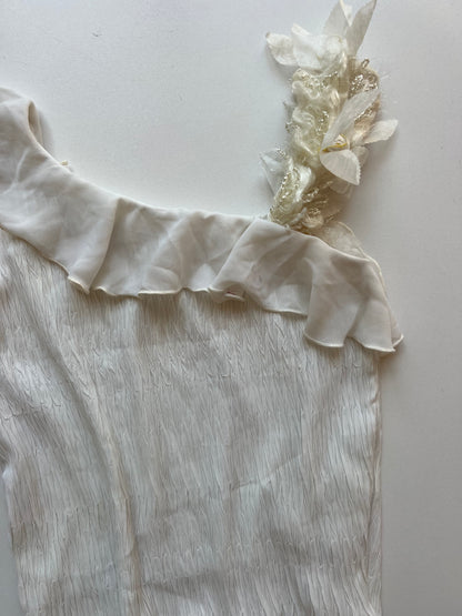 00s white ruffle cami- size XS