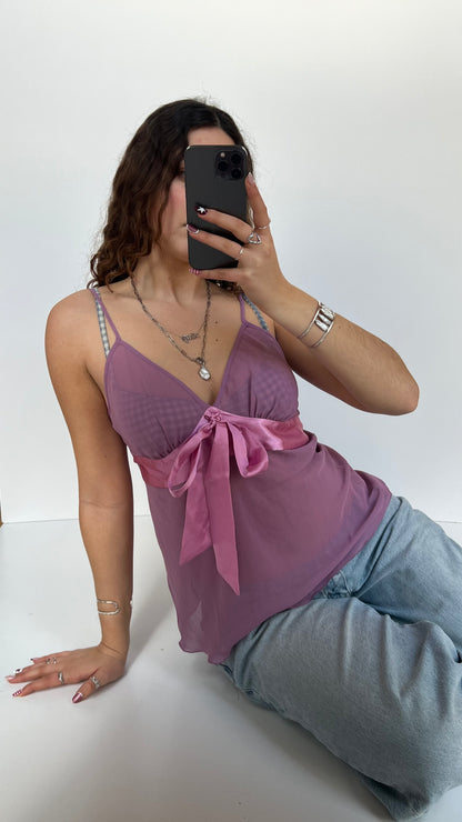 00s purple mesh cami- size L