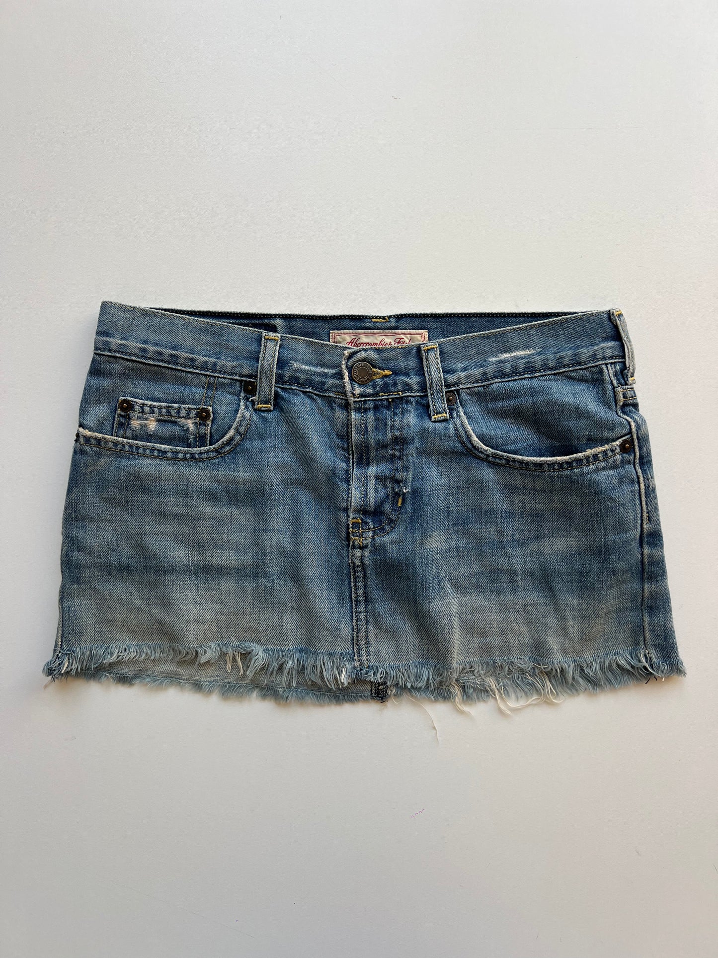 00s denim mini skirt- size S