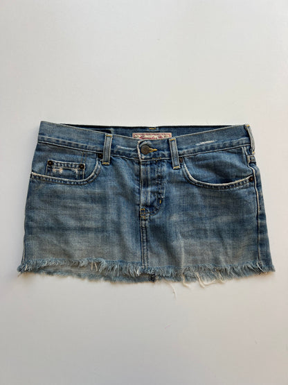 00s denim mini skirt- size S