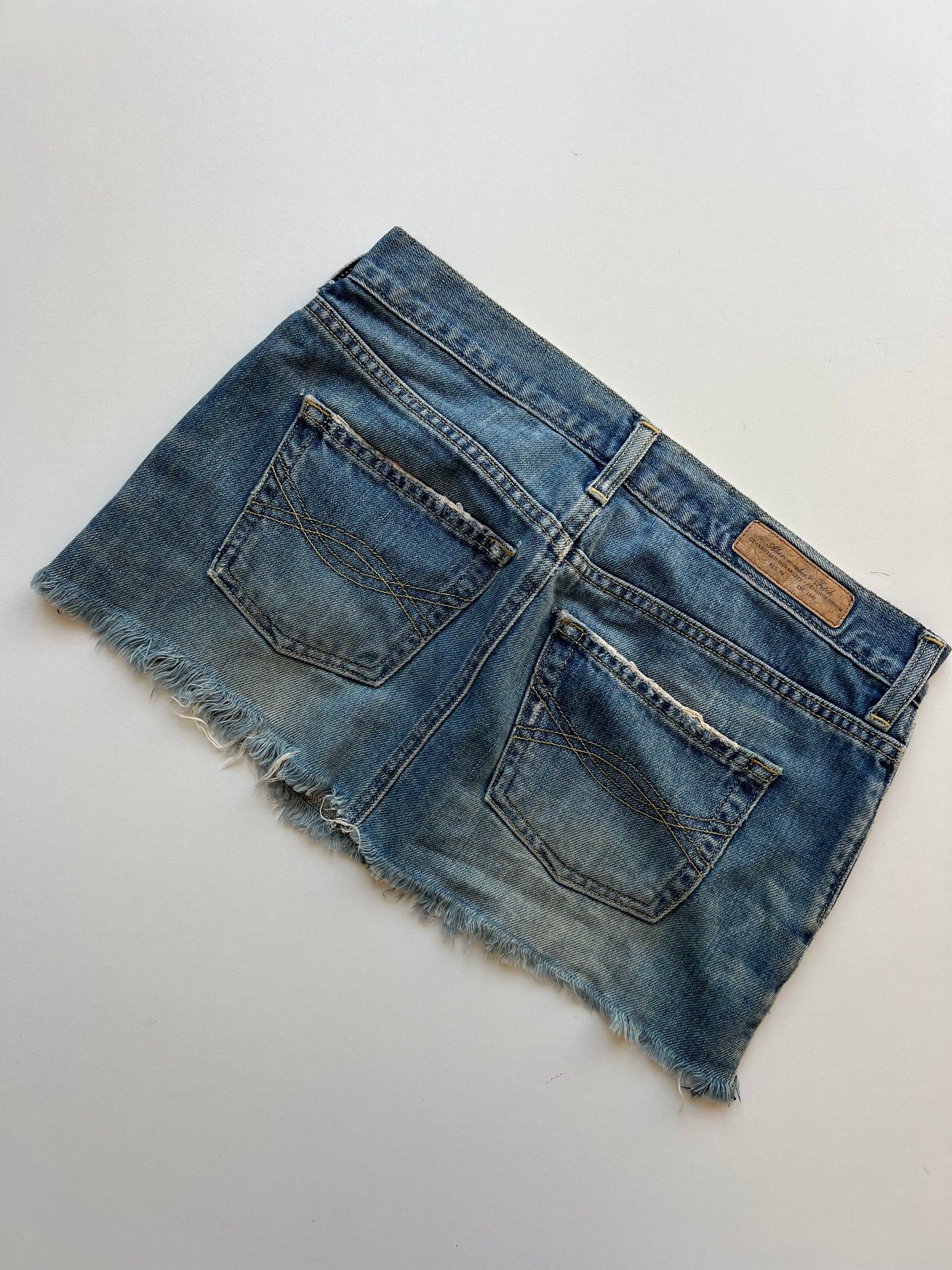 00s denim mini skirt- size S