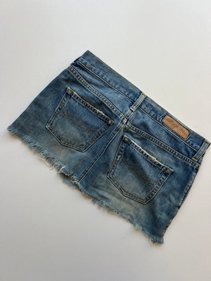 00s denim mini skirt- size S
