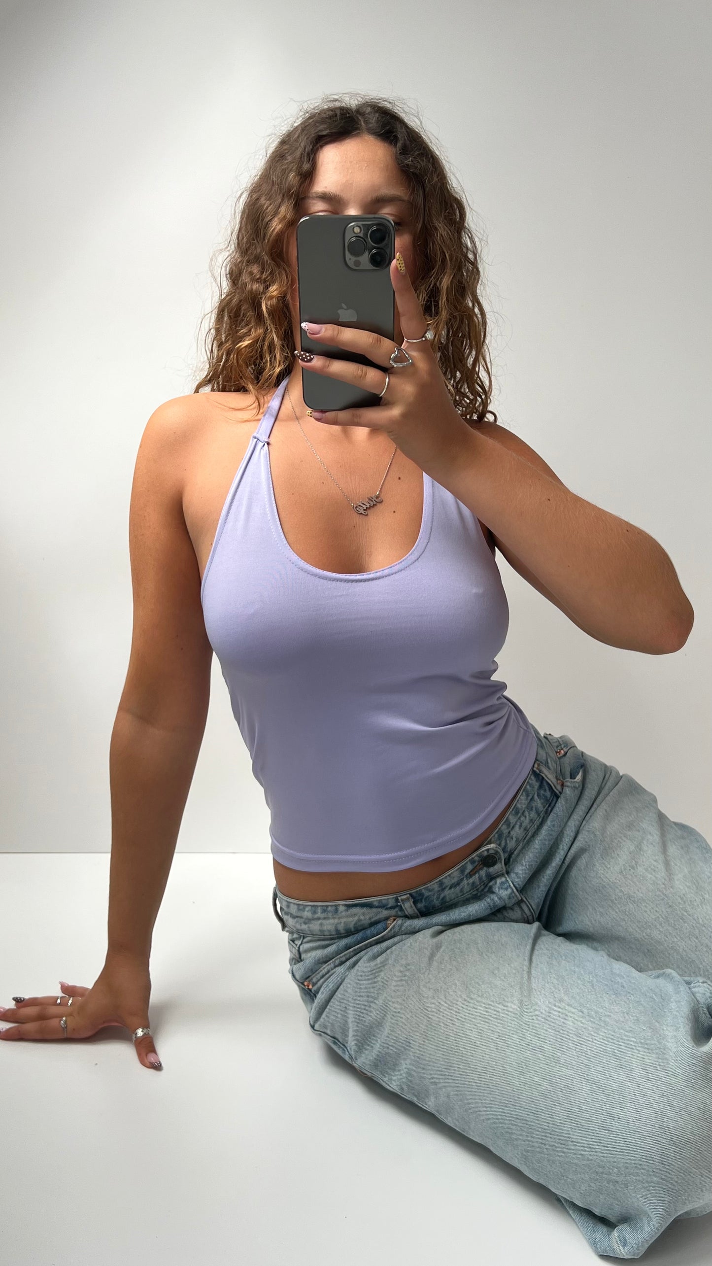00s lilac halter cami- size S/M