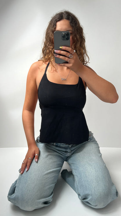 00s black backless cami- size S/M