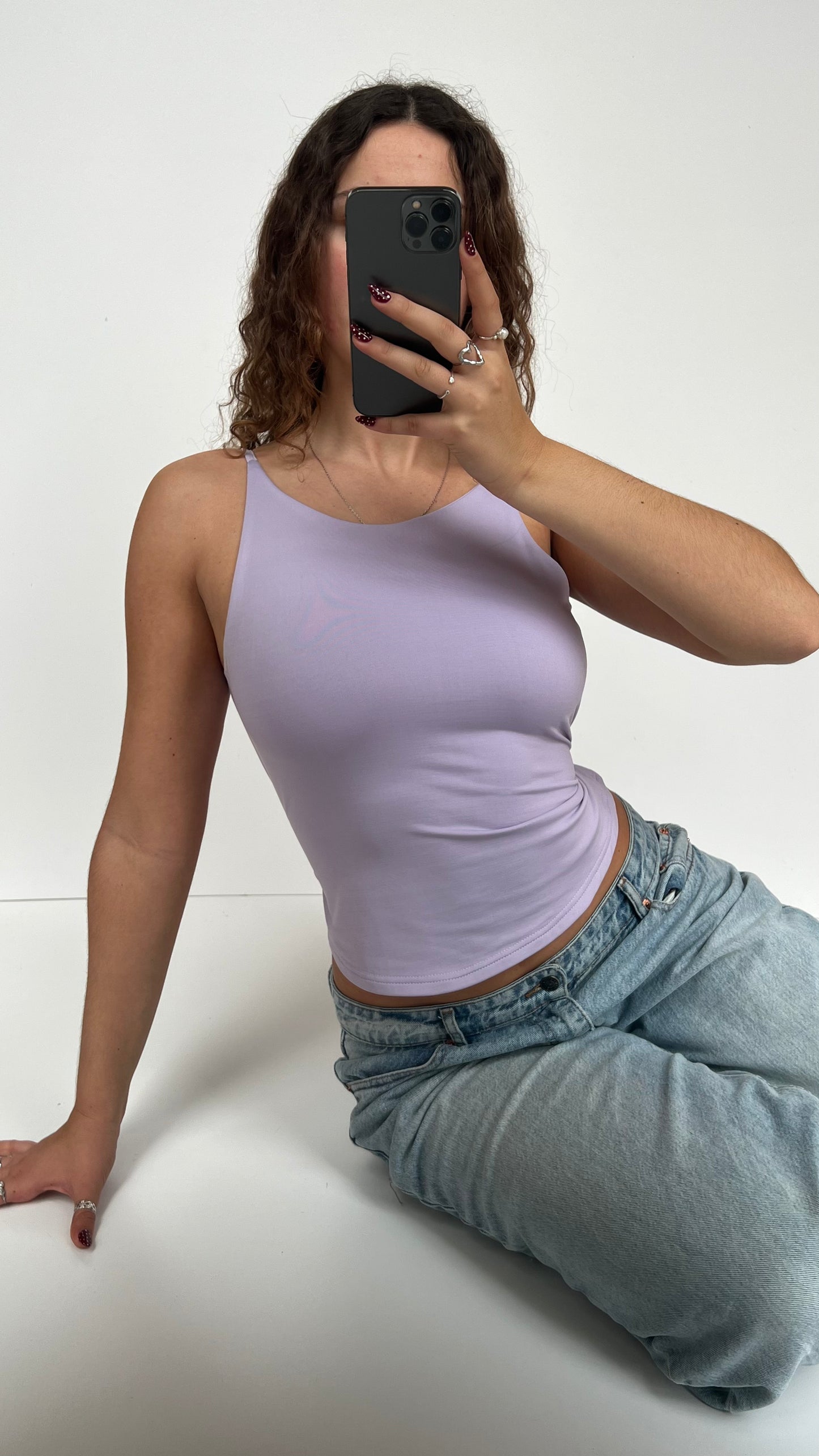 00s backless purple tank top- size S